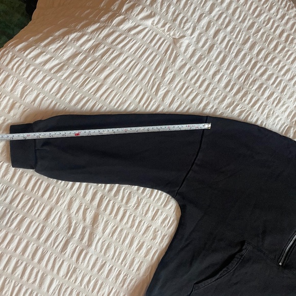 🌟 AllFenix Black Half Zip Drawstring Pullover Size Large | Athleisure Hoodie - Picture 13 of 13